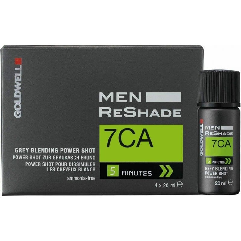 Goldwell Men ReShade Grey Blending Power Shot 7CA 4x20ml - colore uomo cenere freddo biondo medio
